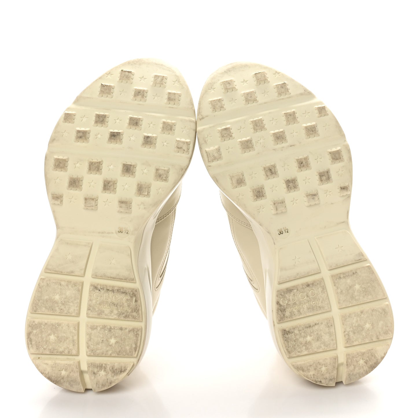 Calfskin Logo Womens Rhyton Sneakers 36.5 Ivoire