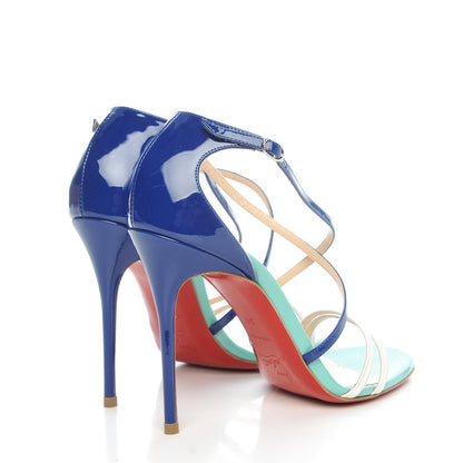 Christian Louboutin Gomme Patent Gwynitta 100 Sandals 38 Version Neptune 4 of 8