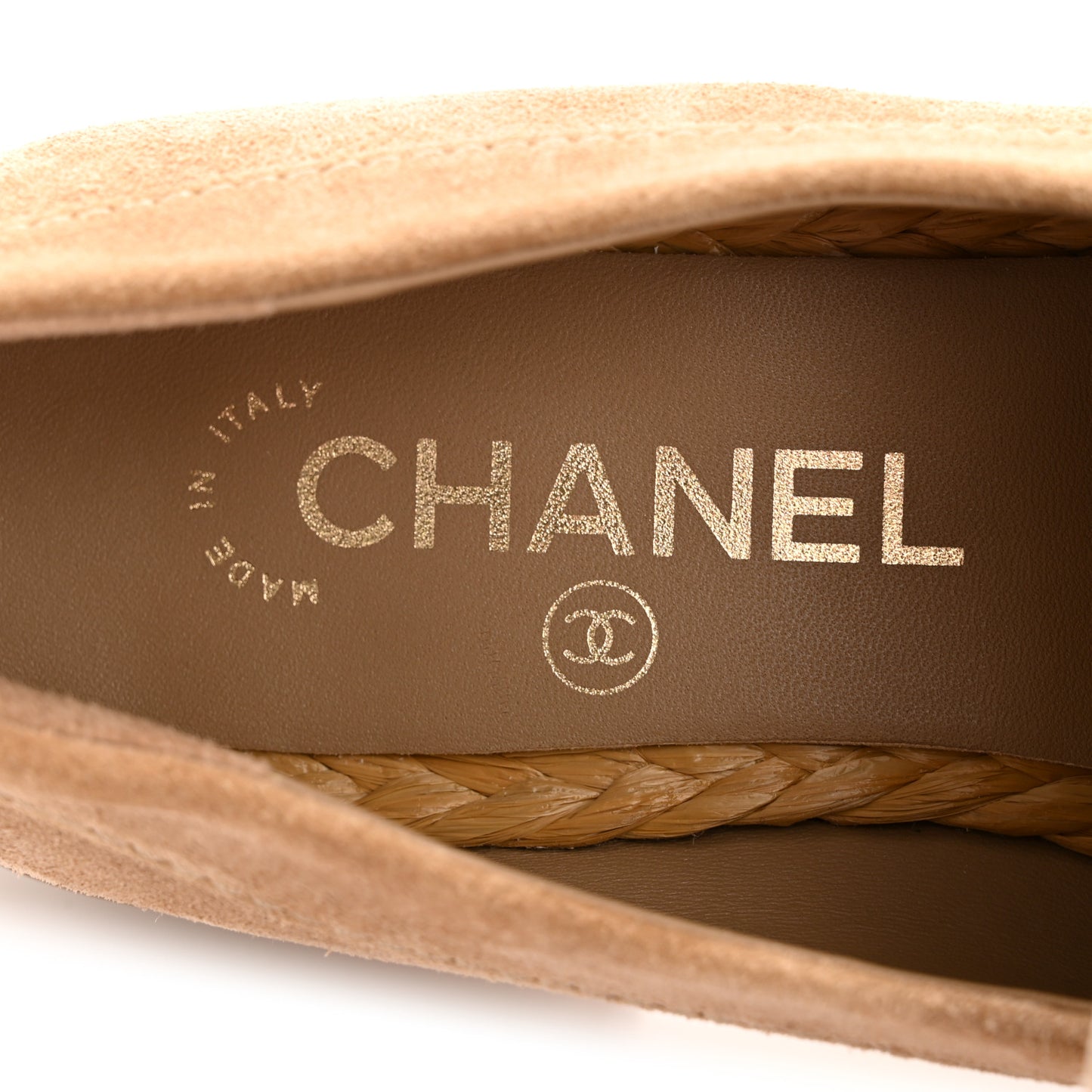 Suede CC Loafers 36.5 Dark Beige