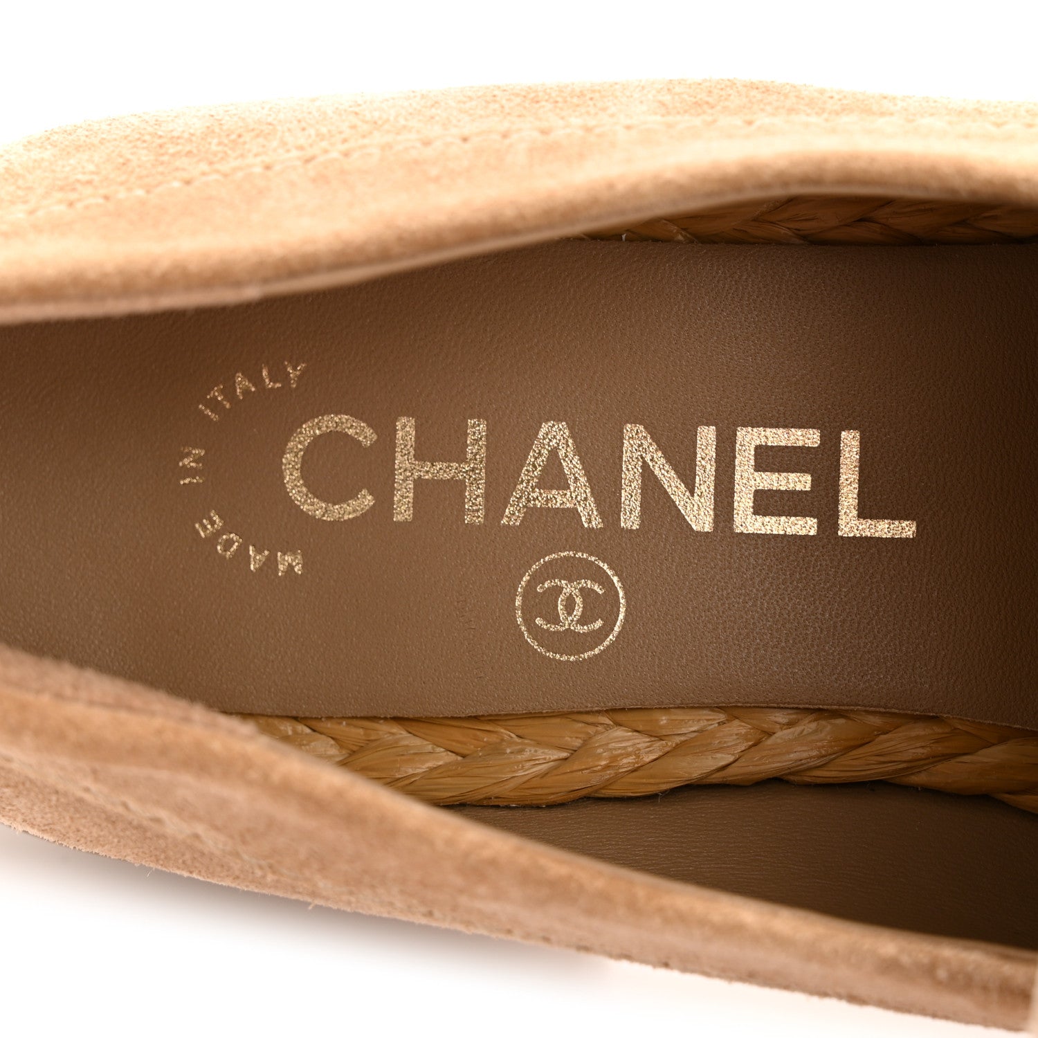 Chanel Suede CC Loafers 36.5 Dark Beige 8 of 9