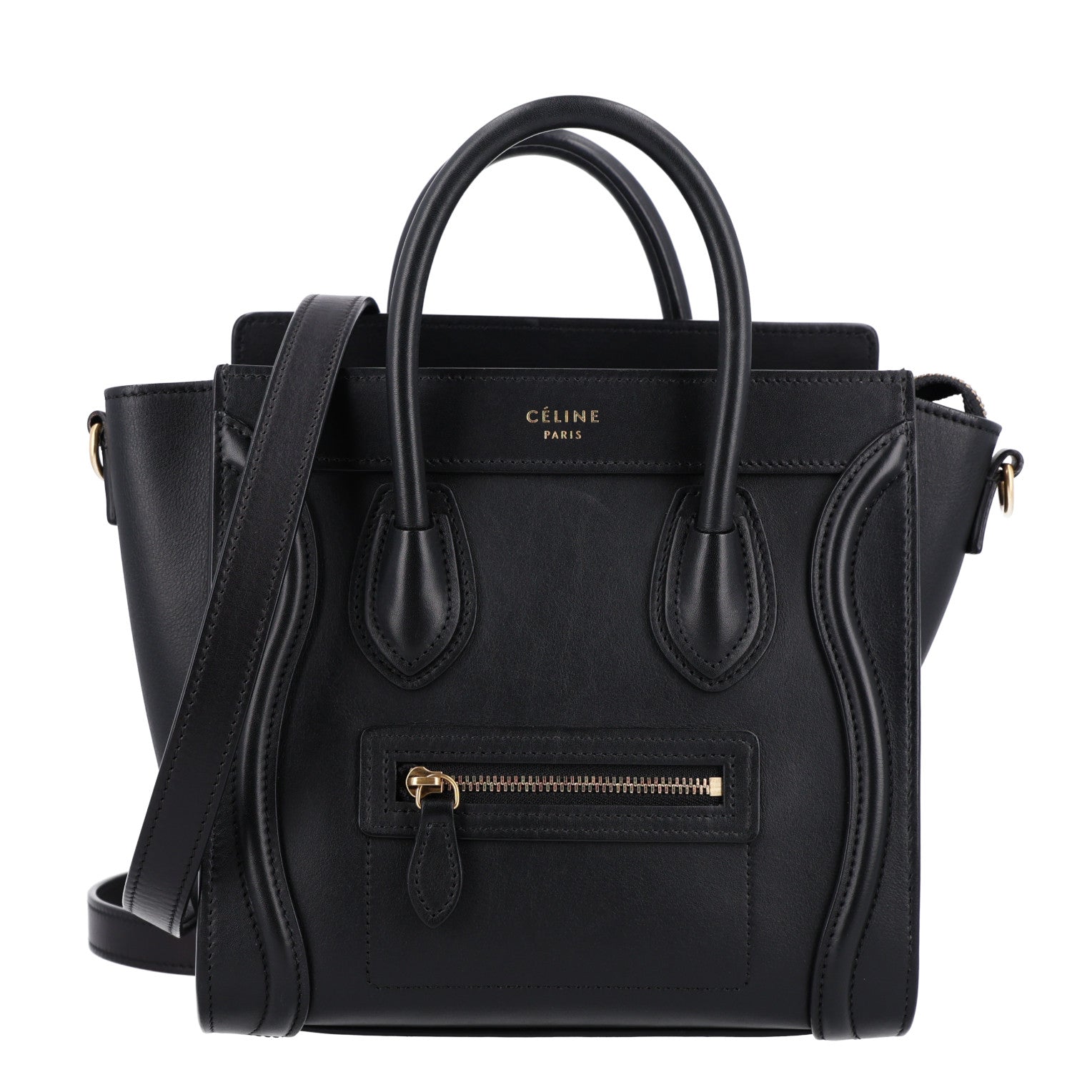 Celine Smooth Calfskin Nano Luggage Black 1 of 9