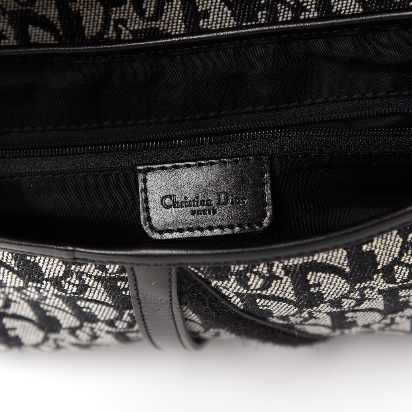 Monogram Double Saddle Bag Black