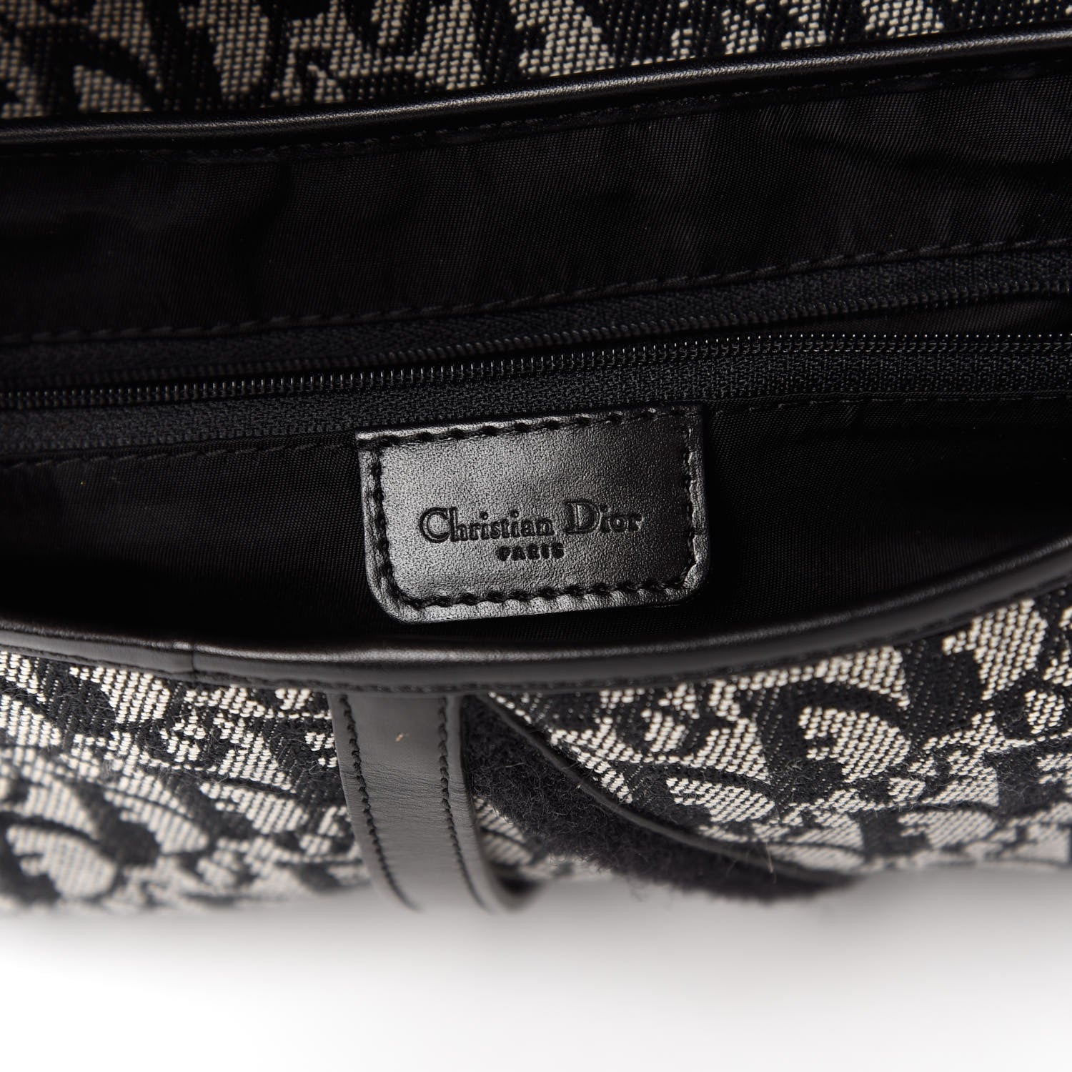 Christian Dior Monogram Double Saddle Bag Black 8 of 10