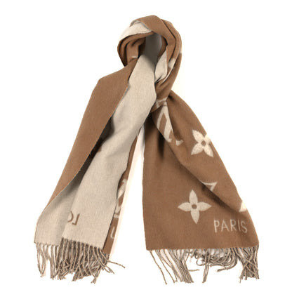 Louis Vuitton Cashmere Monogram Reykjavik Scarf Sable 1 of 3