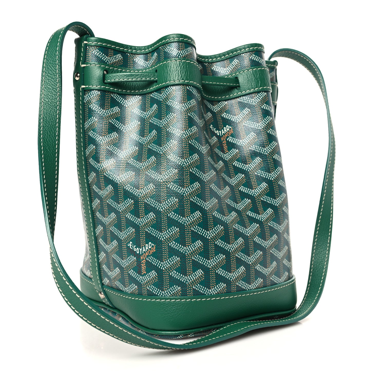 Goyardine Petit Flot Bucket Bag PM Green