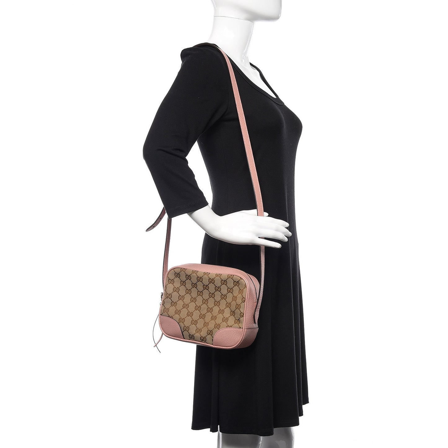 Monogram Mini Bree Messenger Bag Beige Soft Pink