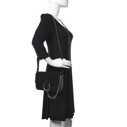 Chloe Suede Calfskin Small Faye Shoulder Bag Black 2 of 11