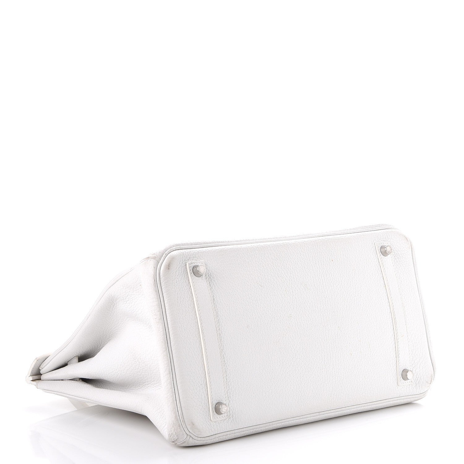 Hermes Taurillon Clemence Birkin 35 White 4 of 44