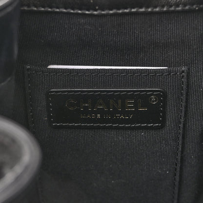 Chanel Calfskin Quilted CC Chain Bucket Backpack Black 6 of 10