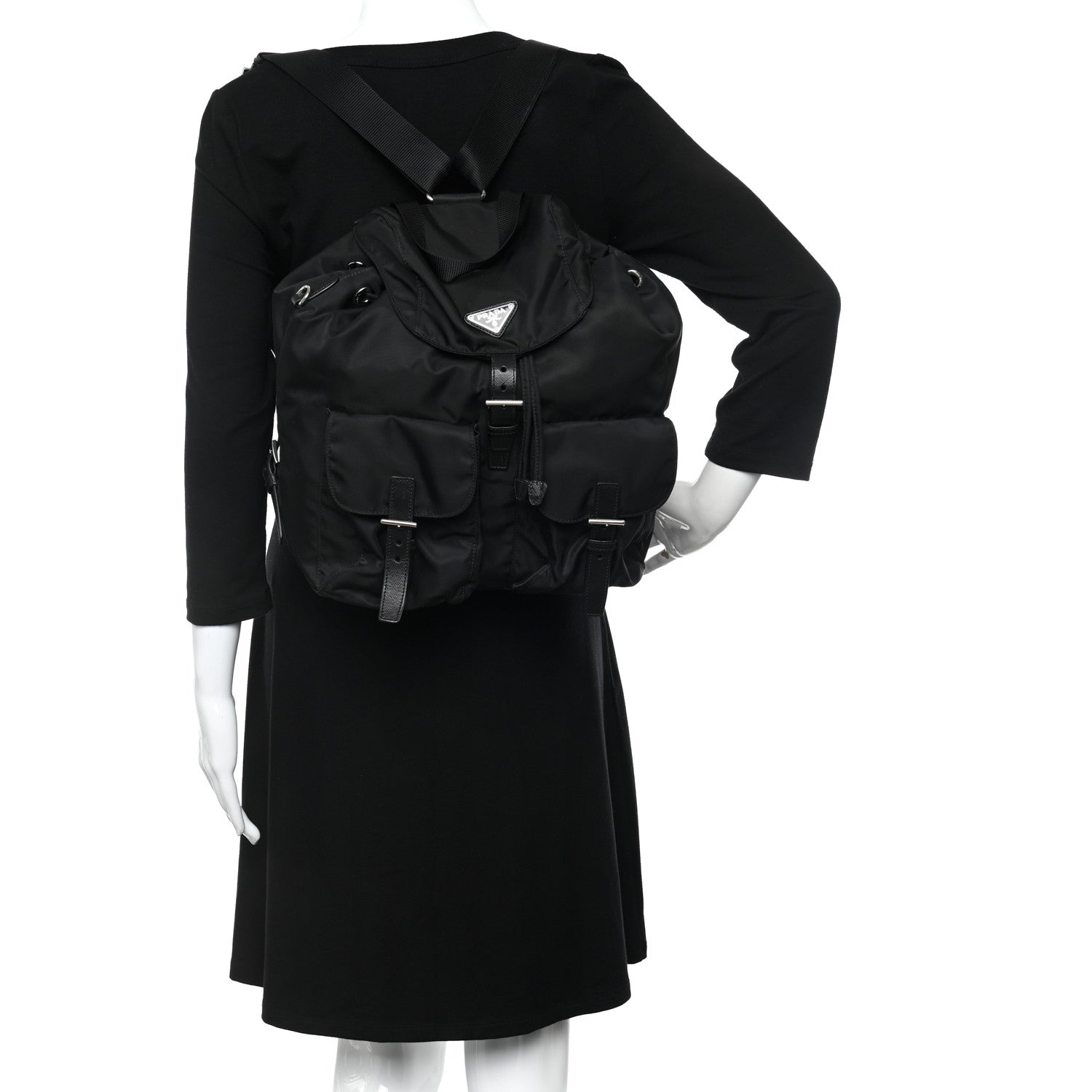 Prada Tessuto Nylon Vela Backpack Black 2 of 10