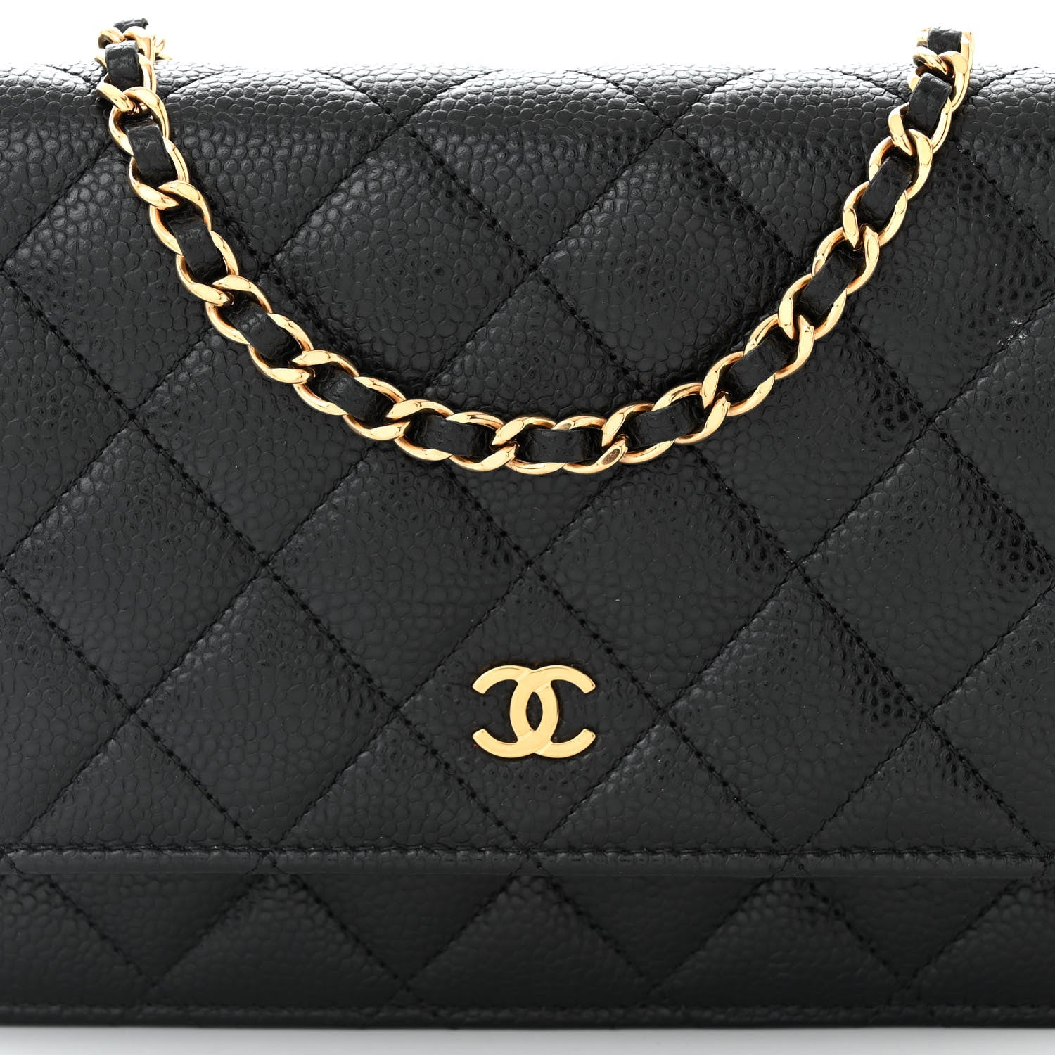 Chanel Caviar Quilted Wallet on Chain WOC Black 9 of 12