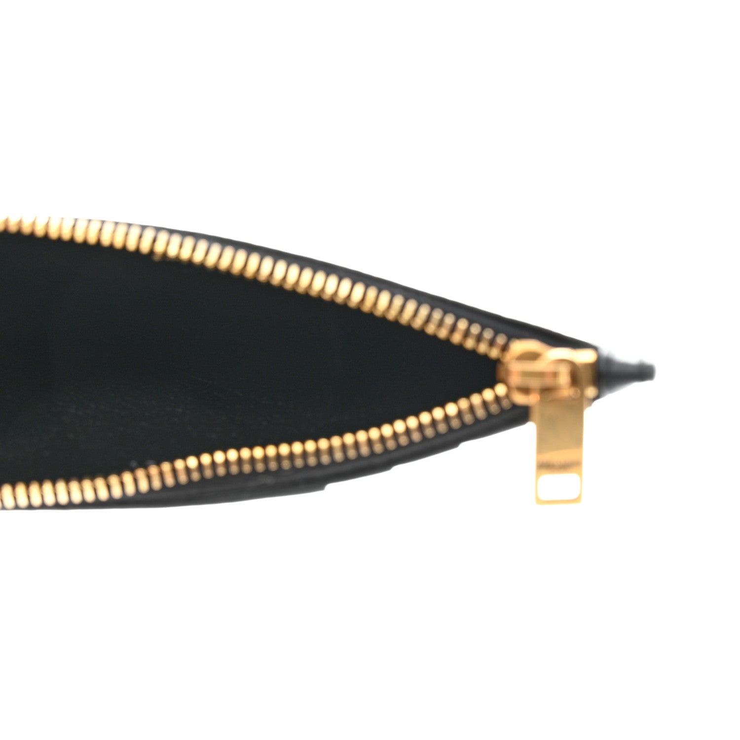Saint Laurent Grained Calfskin Monogram 5 Fragments Zip Pouch Card Holder Black 5 of 6