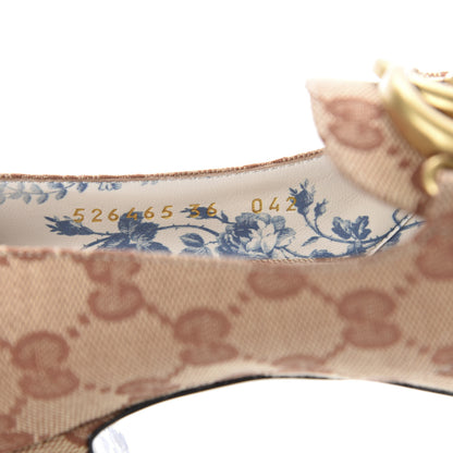 Gucci Monogram GG Victoire 55mm Loafer Pumps 38.5 Beige Ruggine 8 of 10