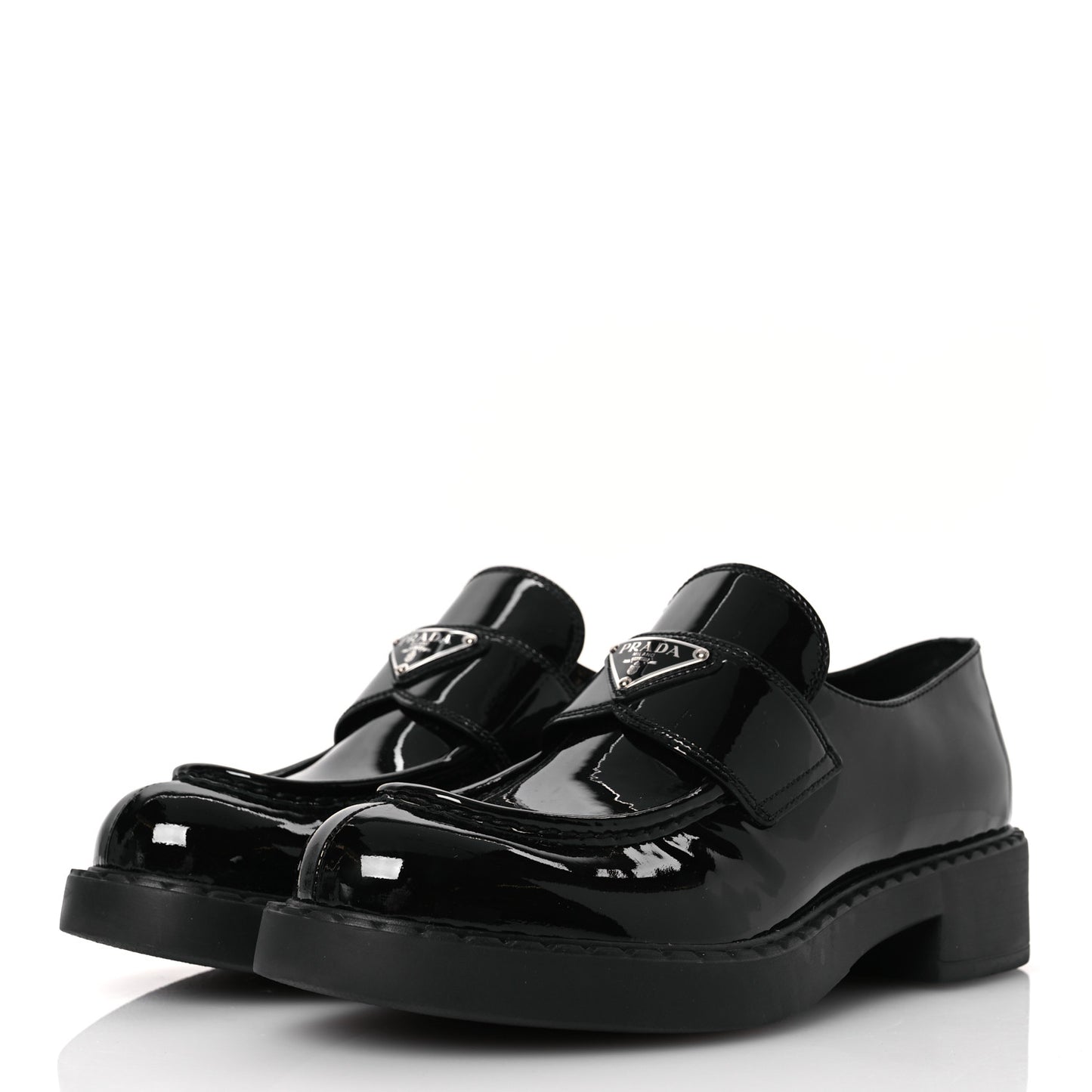 Vernice Triangle 50mm Loafers 41 Black