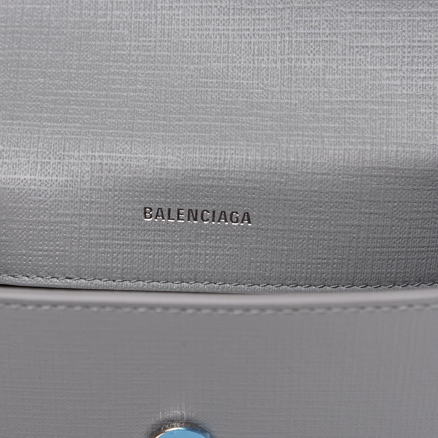 Balenciaga Squared Calfskin Logo Shopping Envelope Clutch Balenciaga Grey 6 of 9