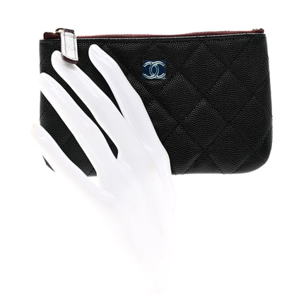 Chanel Caviar Quilted Small Cosmetic Case Black 2 of 8