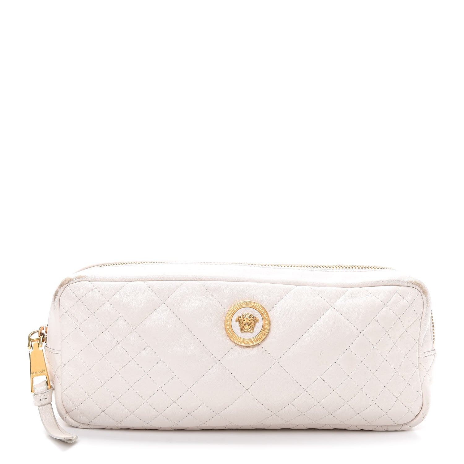 Versace Nappa Barocco Quilted Vanitas Medea Belt Bag White 1 of 12
