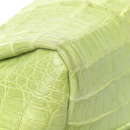 Nancy Gonzalez Crocodile Tote Lime 8 of 10
