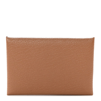 Hermes Chevre Mysore Verso Calvi Duo Card Case Quebracho Mauve Sylvestre 1 of 8