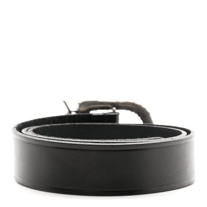Saint Laurent Calfskin Monogram Celtique 75 30 Belt Black 2 of 7