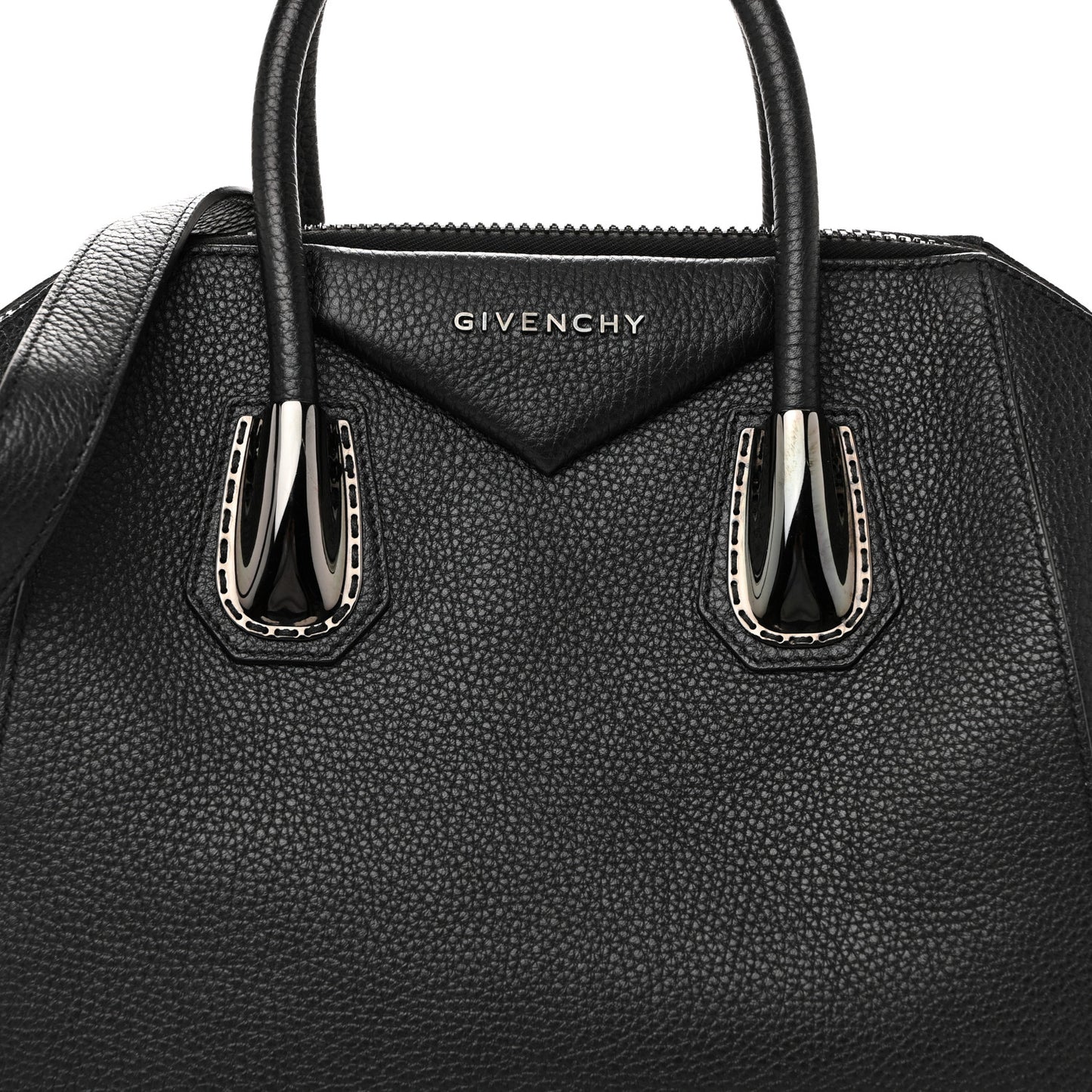 Sugar Goatskin Kenya Metal Small Antigona Black