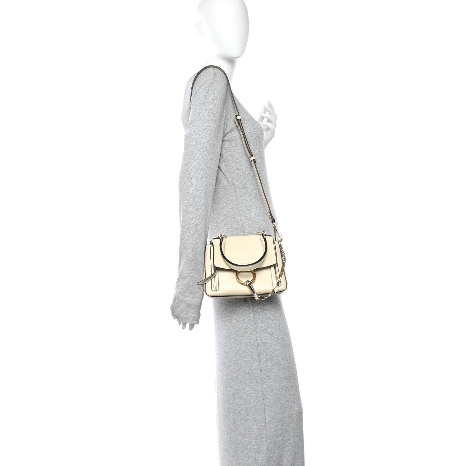 Chloe Calfskin Mini Faye Day Shoulder Bag Off White 2 of 13