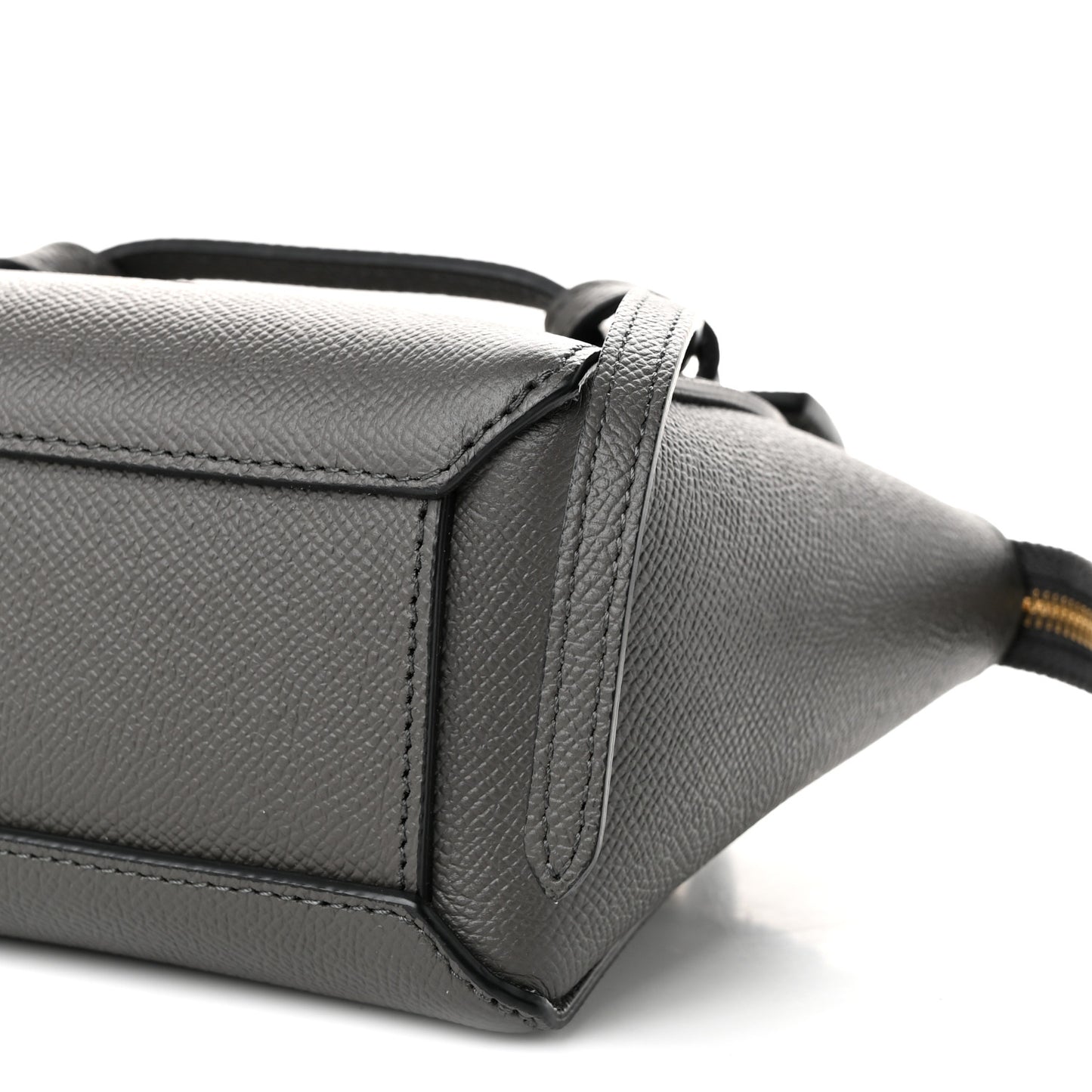 Grained Calfskin Nano Belt Bag Grey
