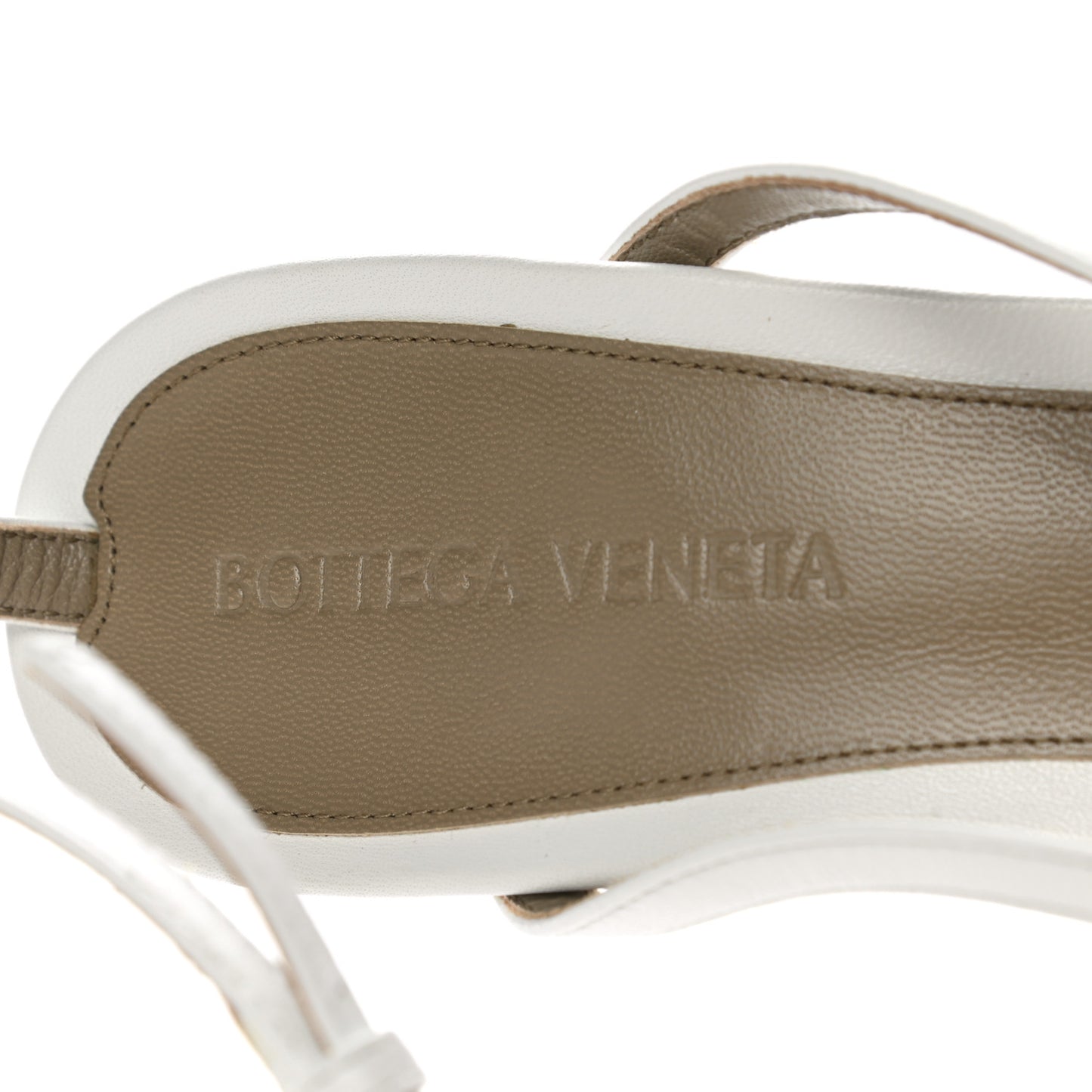 Lambskin Stretch Multi Strap 90mm Sandals 38.5 Optic White