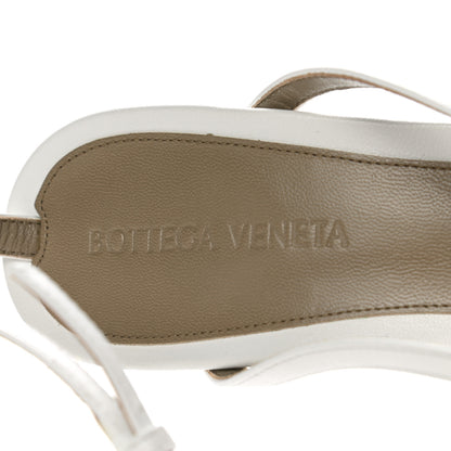 Bottega Veneta Lambskin Stretch Multi Strap 90mm Sandals 38.5 Optic White 7 of 7