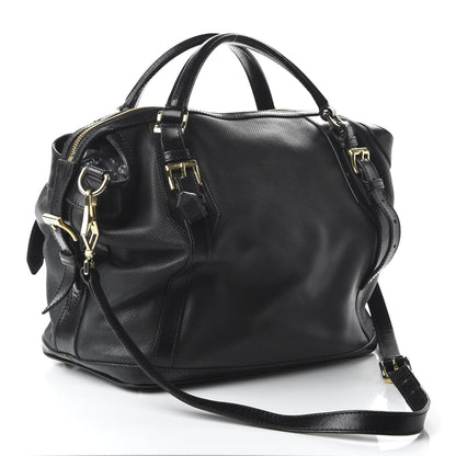 Burberry Calfskin Perforated Ellers Satchel Black 3 of 10
