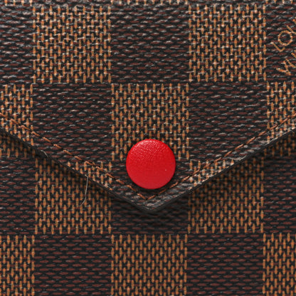 Louis Vuitton Damier Ebene Recto Verso Card Holder Red 7 of 8