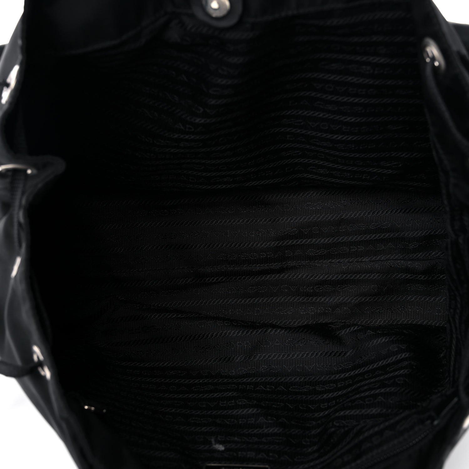 Prada Nylon Vela Drawstring Shopping Tote Black 5 of 20