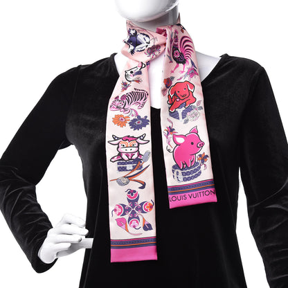 Louis Vuitton Silk Monogram Superstition Bandeau Rose 2 of 5