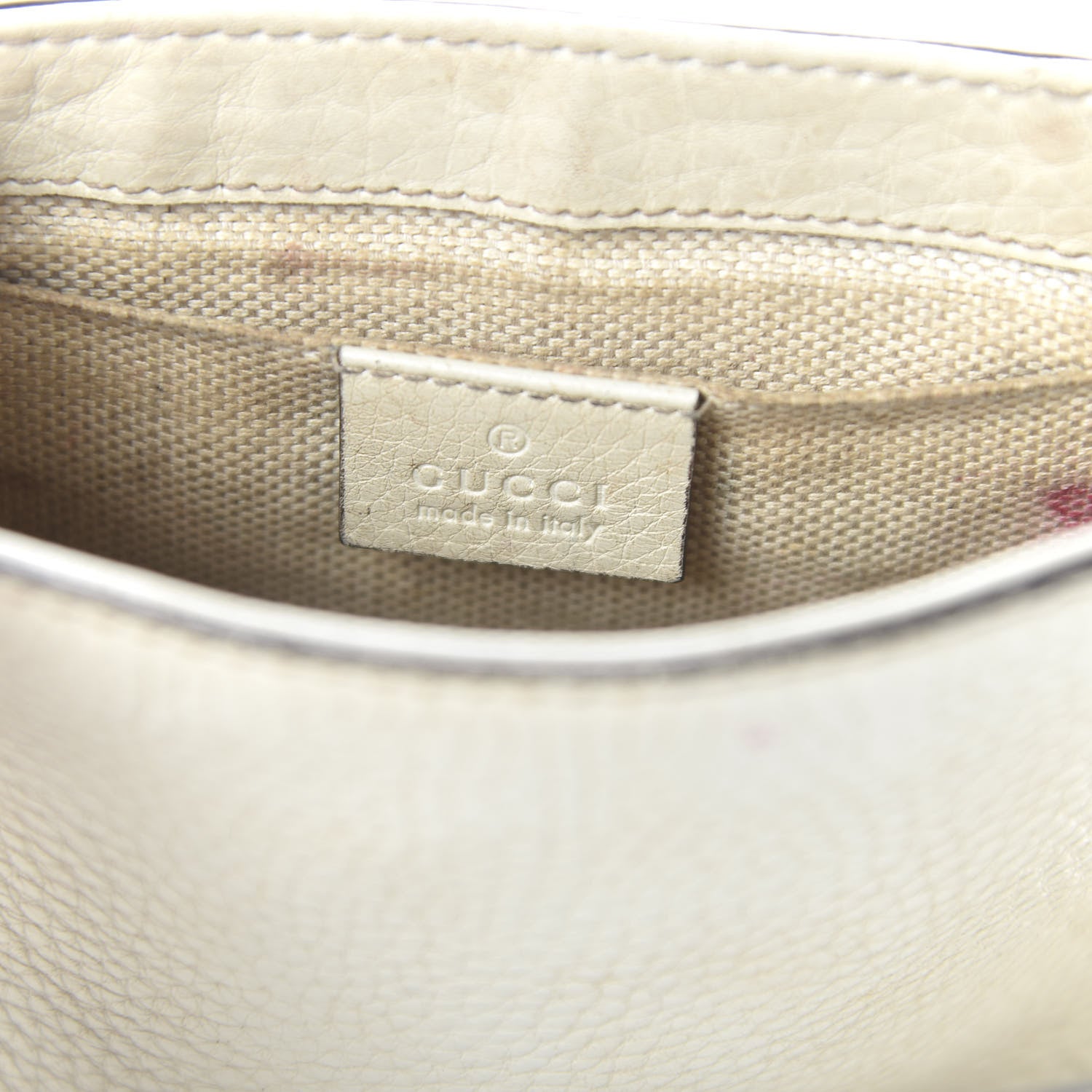Gucci Pebbled Calfskin Small Soho Flap Crossbody Off White 9 of 11