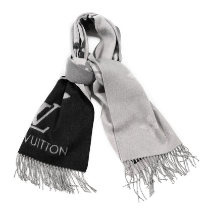 Louis Vuitton Cashmere Monogram Degrade Reykjavik Scarf Black 2 of 3