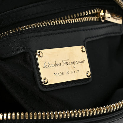 Salvatore Ferragamo Calfskin Quilted Fiamma Bag Black 5 of 9