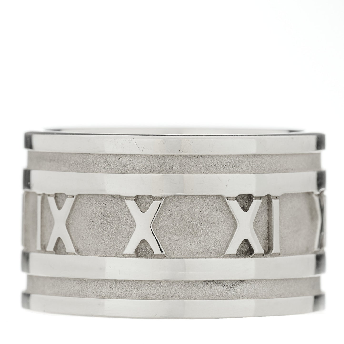 Sterling Silver 12mm Atlas Band Ring 52 6