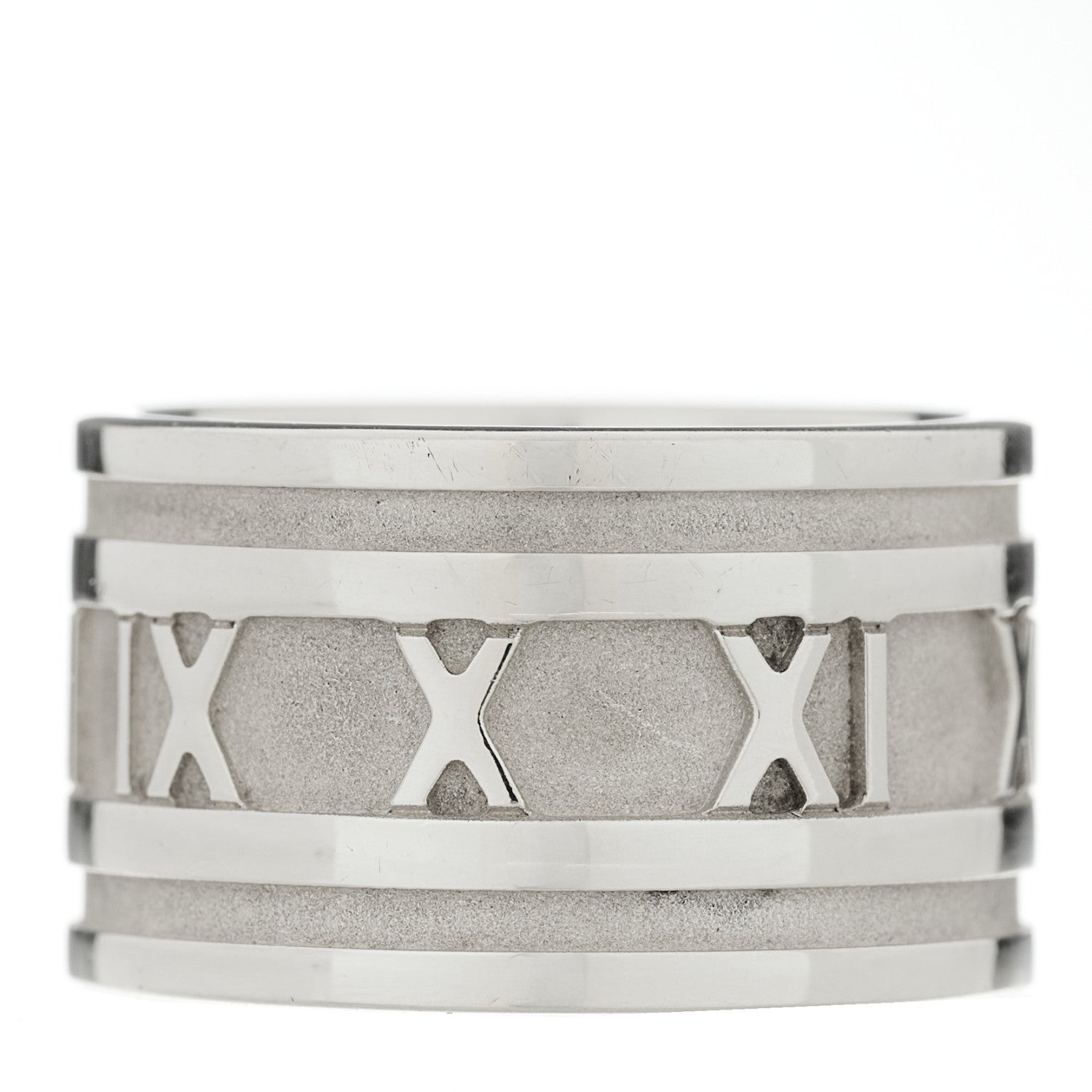 Tiffany Sterling Silver 12mm Atlas Band Ring 52 6 1 of 4