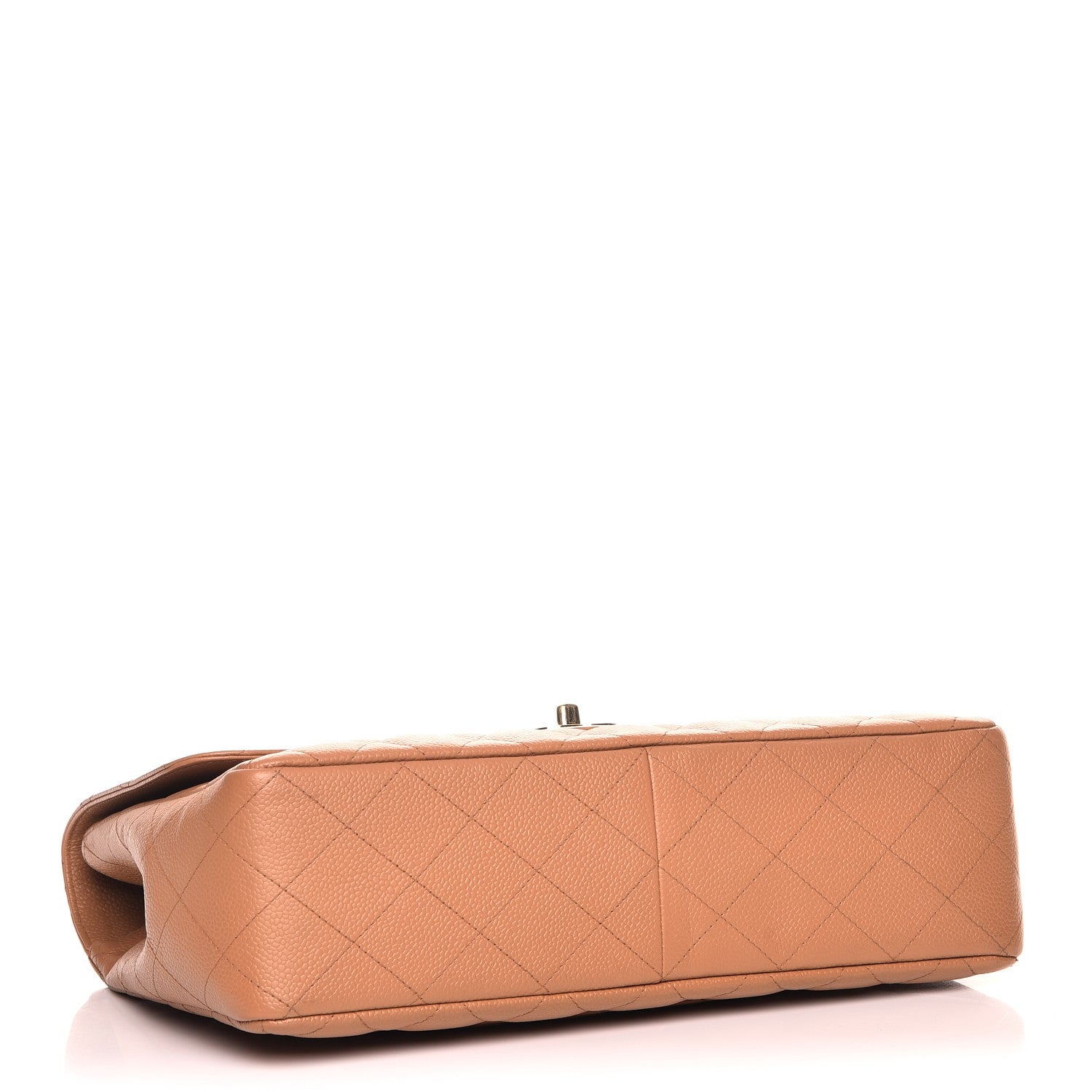 Chanel Caviar Quilted Jumbo Single Flap Light Brown 5 of 9