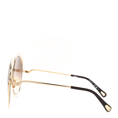 Chloe Metal Oversized Round Sunglasses CH0045S Gold 3 of 7