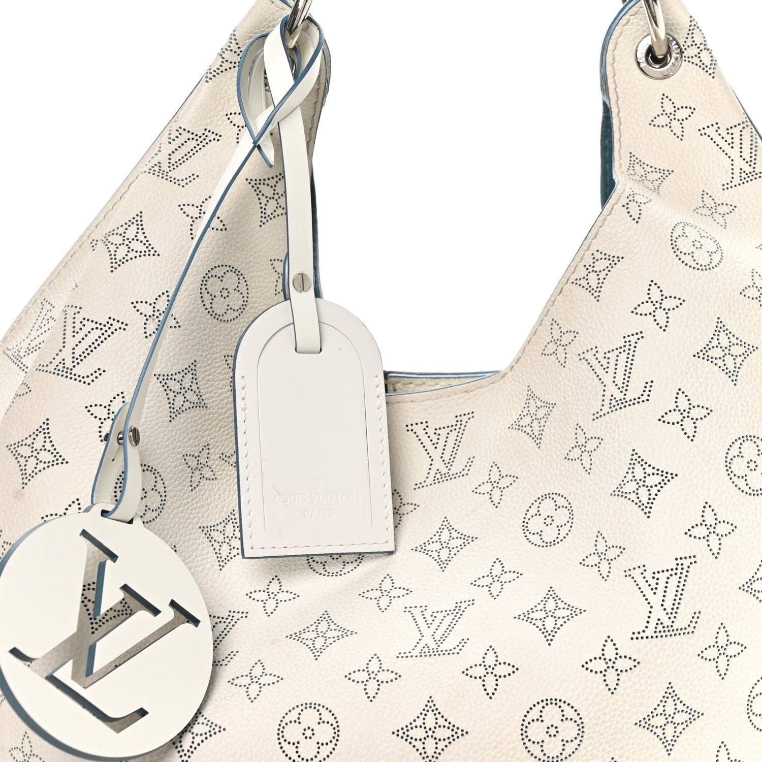 Louis Vuitton Mahina Carmel Hobo Snow 7 of 10