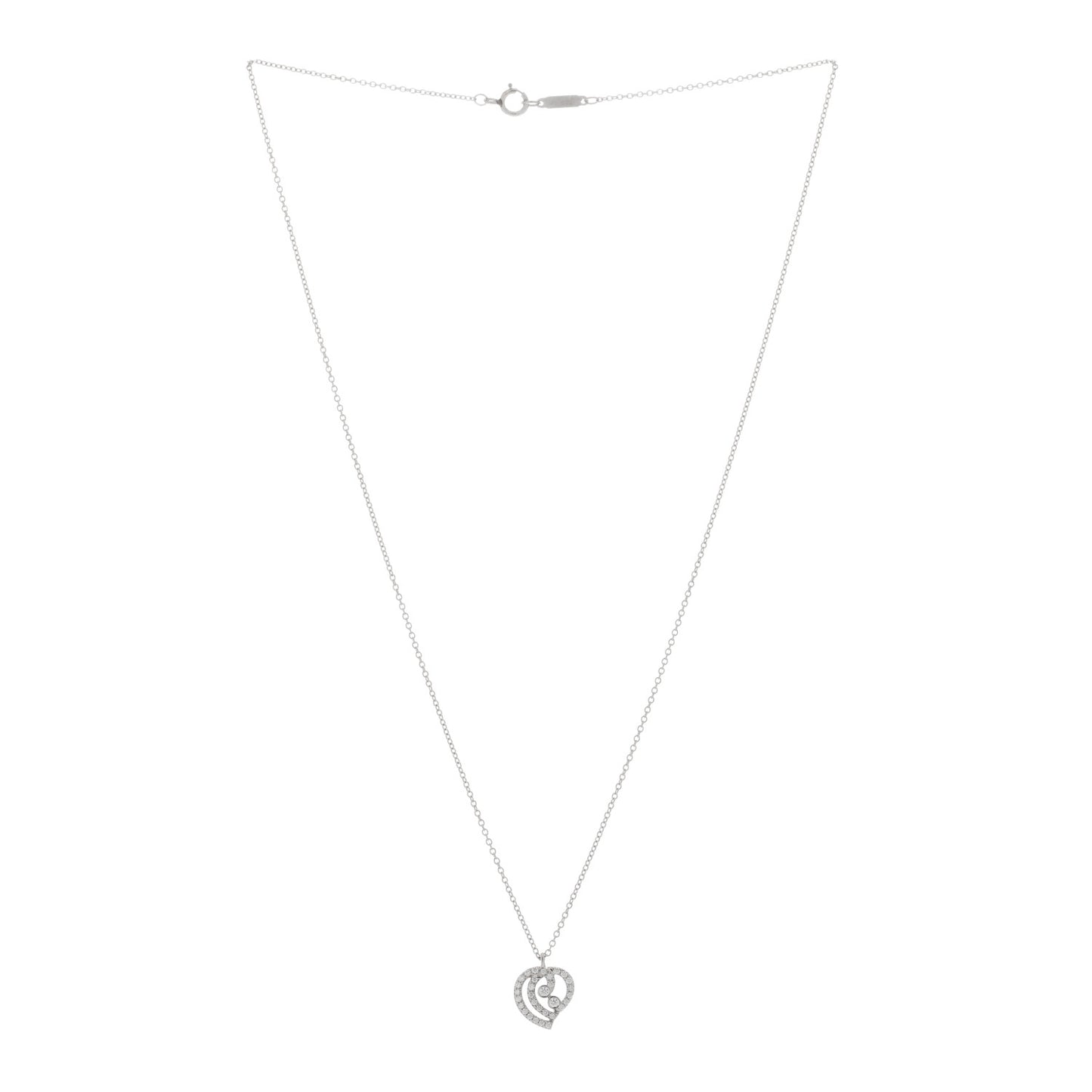 Platinum Diamond Enchant Heart Pendant Necklace
