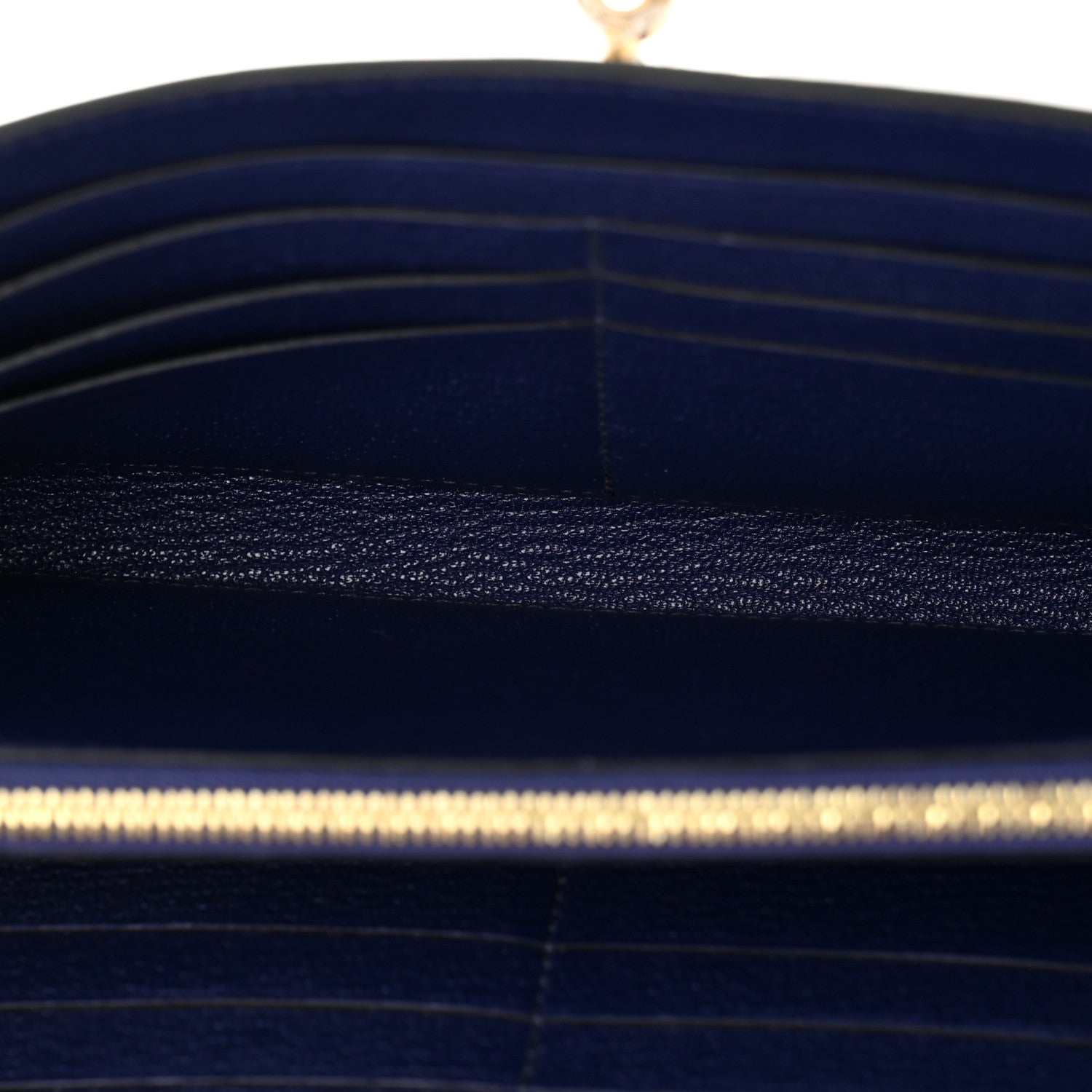 Hermes Chevre Mysore Kelly Longue Wallet Bleu Ecre 5 of 8