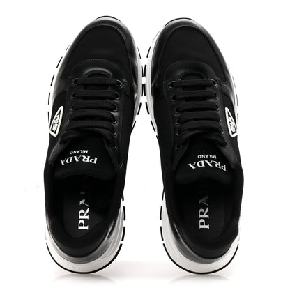 Prada Re-Nylon Piuma Metal Triangle Logo Quilted 45mm Sneakers 39.5 Black 2 of 10