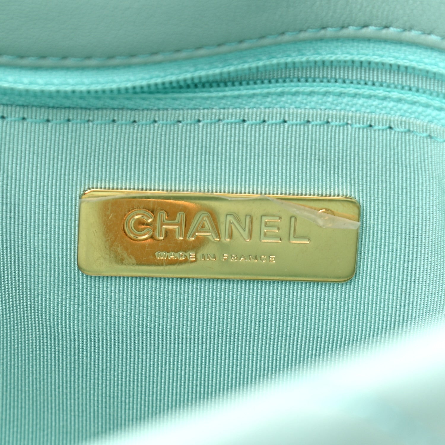 Chanel Goatskin Quilted Medium Chanel 19 Flap Light Blue 8 of 10