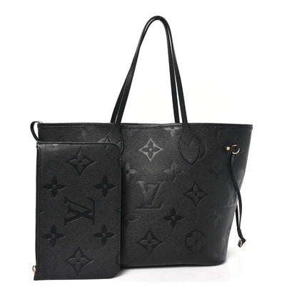 Louis Vuitton Empreinte Monogram Giant Neverfull MM Black 3 of 10
