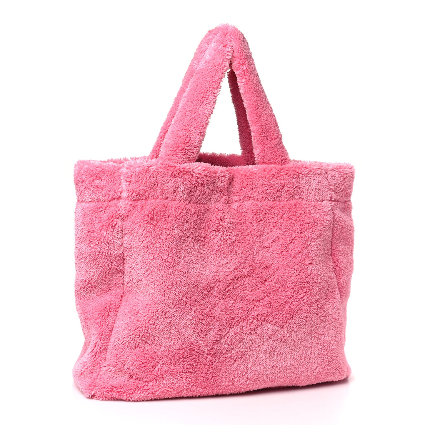 Terry Cloth Tote Bag Petalo Black