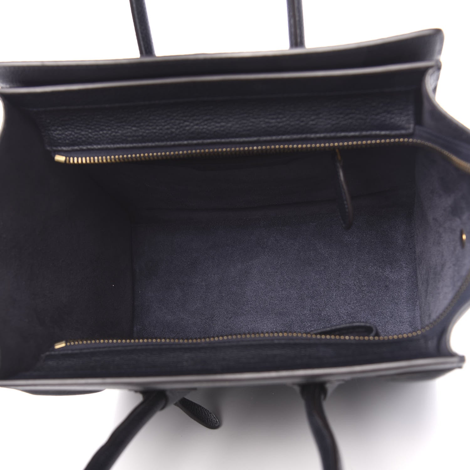 Celine Drummed Calfskin Micro Luggage Midnight 5 of 9