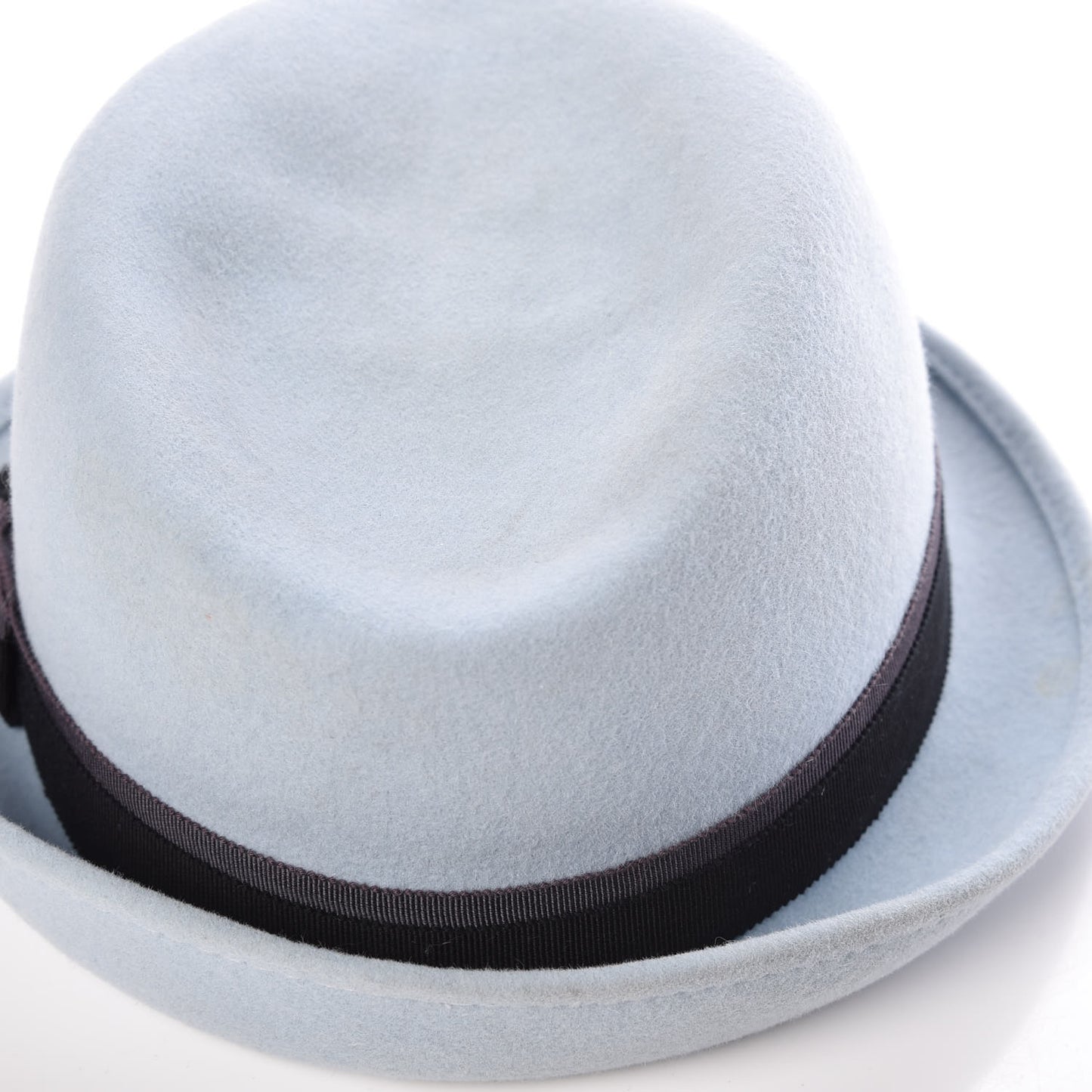 Rabbit Fur Felt CC Fedora Hat M Light Blue