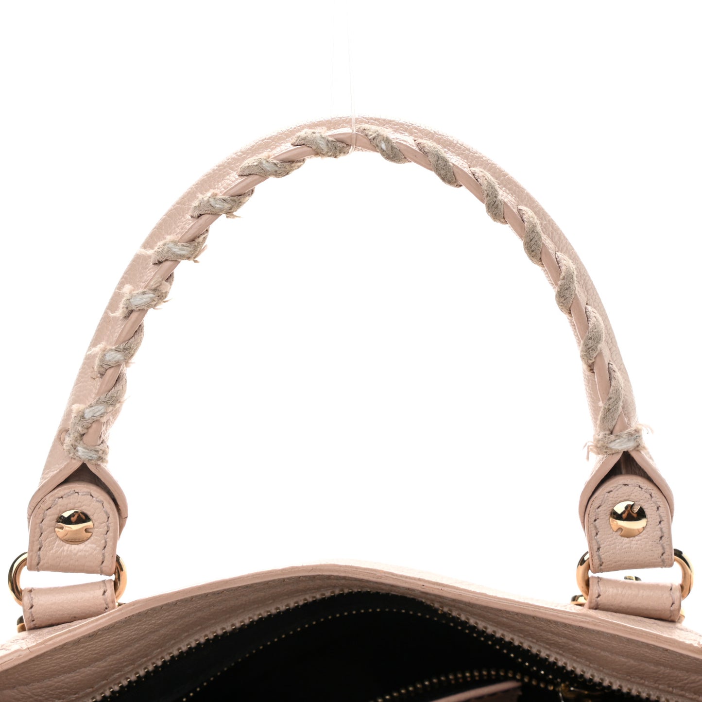 Chevre Gold Metallic Edge Hardware Mini City Rose Aubepine Bois de Rose